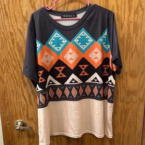 Lucky & Blessed Aztec Top